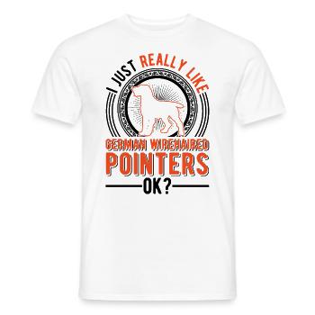 Cadeau allemand à poil dur - T-shirt homme - blanc - Devant - AI Model Male 178 dark (178cm)