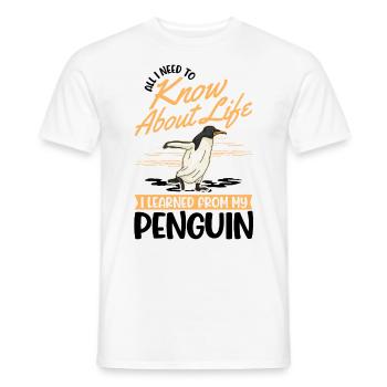 Penguin Gift Penguin - Men's T-Shirt - white - Front - AI Model Male 178 dark (178cm)
