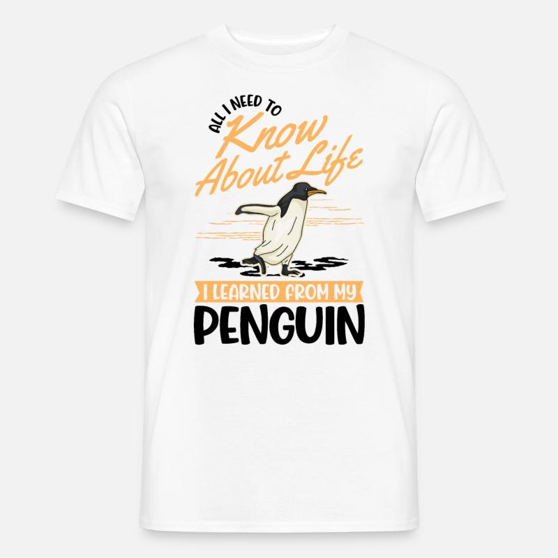 Pinguin Geschenk Penguin - Männer T-Shirt - Weiß