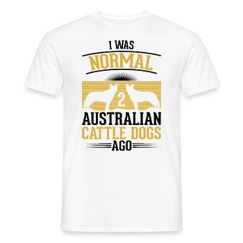 Cadeau de chien de bouvier australien - T-shirt homme - blanc - Devant - AI Model Male 178 dark (178cm)