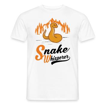 Serpents Chuchoteur Amoureux des Serpents - T-shirt homme - blanc - Devant - AI Model Male 178 dark (178cm)