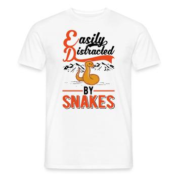 Schlangen Besitzer Kornnatter Natter - Männer T-Shirt - Weiß - Vorne - AI Model Male 178 dark (178cm)