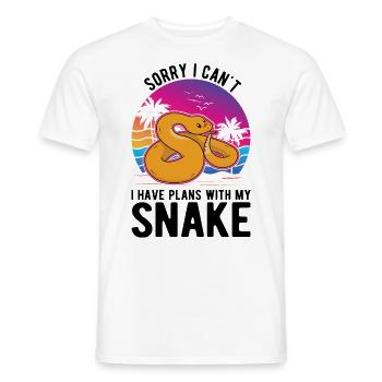 Propriétaires de serpents Amoureux des serpents - T-shirt homme - blanc - Devant - AI Model Male 178 dark (178cm)