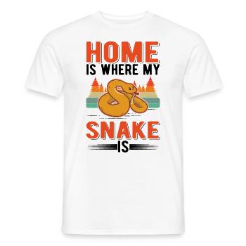 La maison est là où se trouve mon serpent - T-shirt homme - blanc - Devant - AI Model Male 178 dark (178cm)