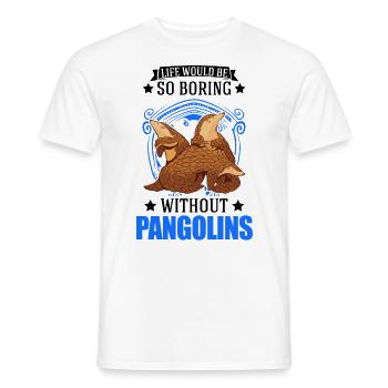 Cadeau Pangolin Pangolin - T-shirt homme - blanc - Devant - AI Model Male 178 dark (178cm)