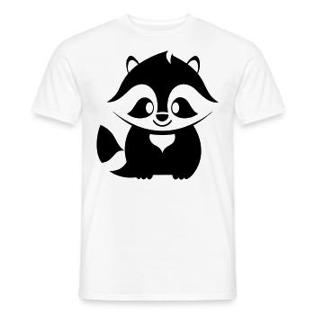Raton laveur - T-shirt homme - blanc - Devant - AI Model Male 178 dark (178cm)