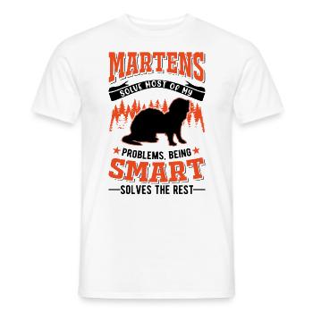 Marten Gift Mink Badger Pine Marten - Men's T-Shirt - white - Front - AI Model Male 178 dark (178cm)