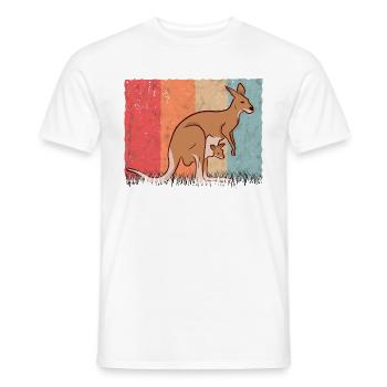 Kangourou Retro Australie Vintage - T-shirt homme - blanc - Devant - AI Model Male 178 dark (178cm)