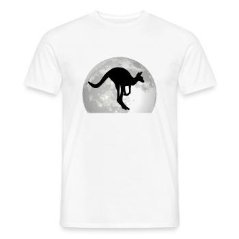 Kangaroo, Moon, Australia, Kangaroo - Men's T-Shirt - white - Front - AI Model Male 178 dark (178cm)