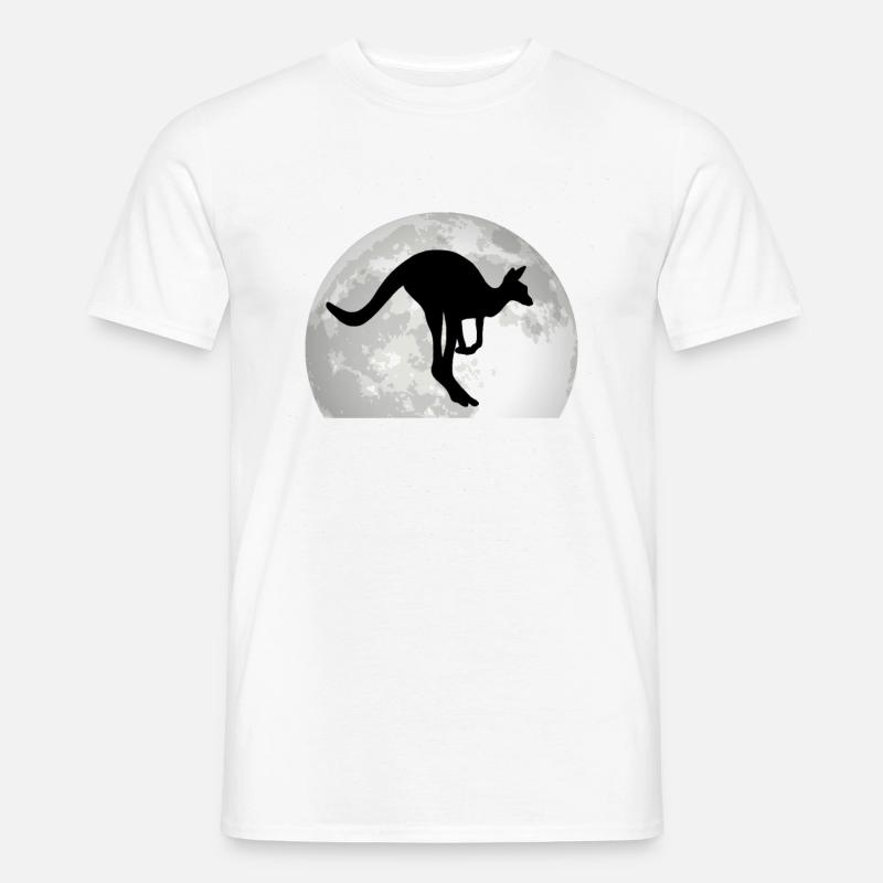 Kangaroo, Moon, Australia, Kangaroo - Men’s T-shirt - white