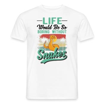 Propriétaire de serpent Snake Lover - T-shirt homme - blanc - Devant - AI Model Male 178 dark (178cm)