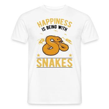 Serpents Propriétaire Serpent de maïs Serpent - T-shirt homme - blanc - Devant - AI Model Male 178 dark (178cm)