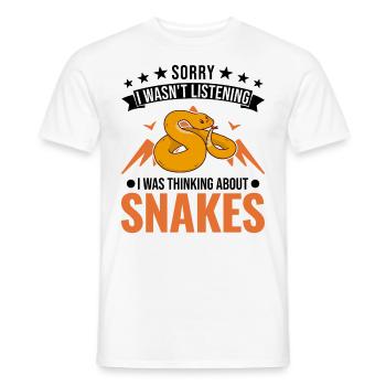 Schlangen Besitzer Kornnatter Natter - Männer T-Shirt - Weiß - Vorne - AI Model Male 178 dark (178cm)
