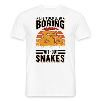 Propriétaires de serpents Amoureux des serpents - T-shirt homme - blanc - Devant - AI Model Male 178 dark (178cm)