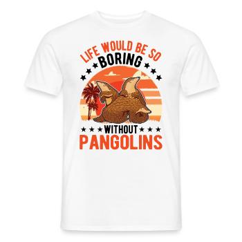 Cadeau Pangolin Pangolin - T-shirt homme - blanc - Devant - AI Model Male 178 dark (178cm)