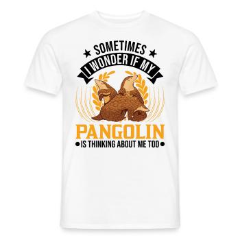 Cadeau Pangolin Pangolin - T-shirt homme - blanc - Devant - AI Model Male 178 dark (178cm)