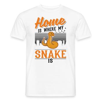 Zuhause ist wo meine Schlange ist - Männer T-Shirt - Weiß - Vorne - AI Model Male 178 dark (178cm)