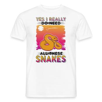 Propriétaires de serpents Amoureux des serpents - T-shirt homme - blanc - Devant - AI Model Male 178 dark (178cm)