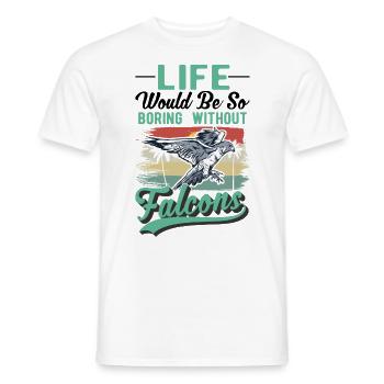 Fauconnier cadeau fauconnerie crécerelle - T-shirt homme - blanc - Devant - AI Model Male 178 dark (178cm)