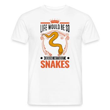 Propriétaires de serpents Amoureux des serpents - T-shirt homme - blanc - Devant - AI Model Male 178 dark (178cm)