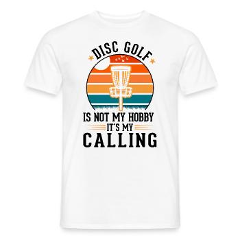 Discgolf Wurfscheibe Disc Golf - Männer T-Shirt - Weiß - Vorne - AI Model Male 178 dark (178cm)