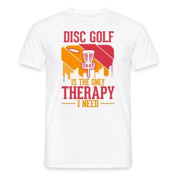 Discgolf Therapy Wurfscheibe Disc Golf - Männer T-Shirt - Weiß - Vorne - AI Model Male 178 dark (178cm)
