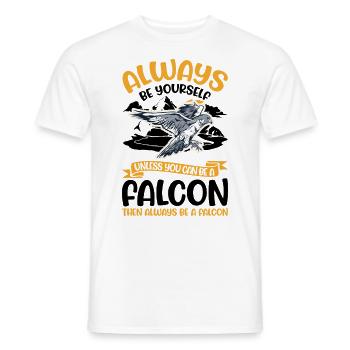 Always be yourself Falcon Falconry Falcon - Men's T-Shirt - white - Front - AI Model Male 178 dark (178cm)