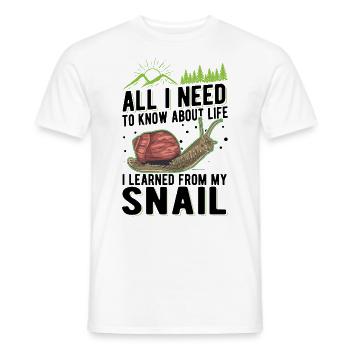 Snail Gift Vineyard Snail - Men's T-Shirt - white - Front - AI Model Male 178 dark (178cm)