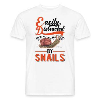 Schnecke Geschenk Weinbergschnecke - Männer T-Shirt - Weiß - Vorne - AI Model Male 178 dark (178cm)