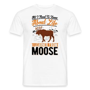 Moose Gift Moose Antlers Scandinavia - Men's T-Shirt - white - Front - AI Model Male 178 dark (178cm)