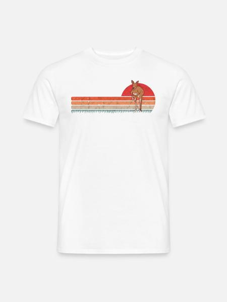 Känguru Retro Australien Vintage - Männer T-Shirt - Weiß