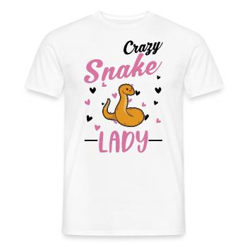 Crazy Snakes Femme - T-shirt homme - blanc - Devant - AI Model Male 178 dark (178cm)