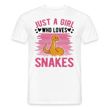 Snakes Girls Corn Snake Snake - Men's T-Shirt - white - Front - AI Model Male 178 dark (178cm)
