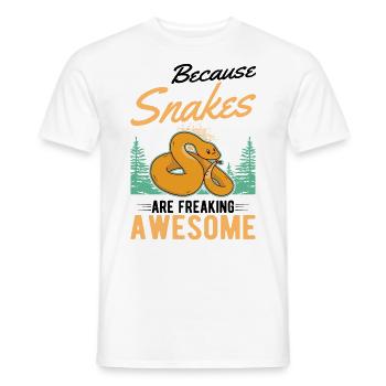 Propriétaires de serpents Amoureux des serpents - T-shirt homme - blanc - Devant - AI Model Male 178 dark (178cm)
