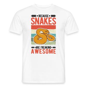 Propriétaires de serpents Amoureux des serpents - T-shirt homme - blanc - Devant - AI Model Male 178 dark (178cm)