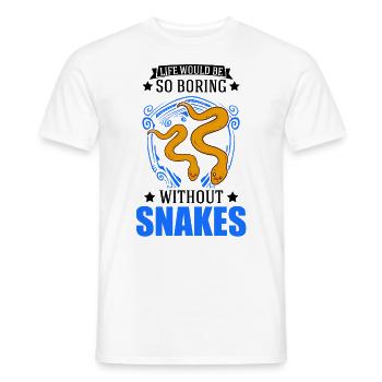 Propriétaires de serpents Amoureux des serpents - T-shirt homme - blanc - Devant - AI Model Male 178 dark (178cm)