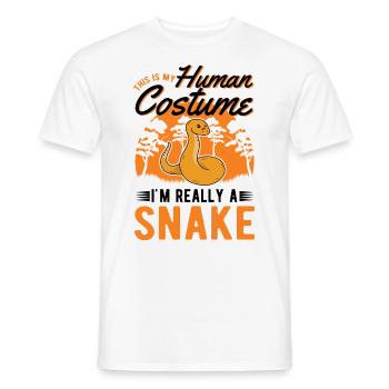 Snake Costume Corn Snake Halloween Snake - Men's T-Shirt - white - Front - AI Model Male 178 dark (178cm)