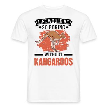 Australian Kangaroo Australia Kangaroo - Men's T-Shirt - white - Front - AI Model Male 178 dark (178cm)