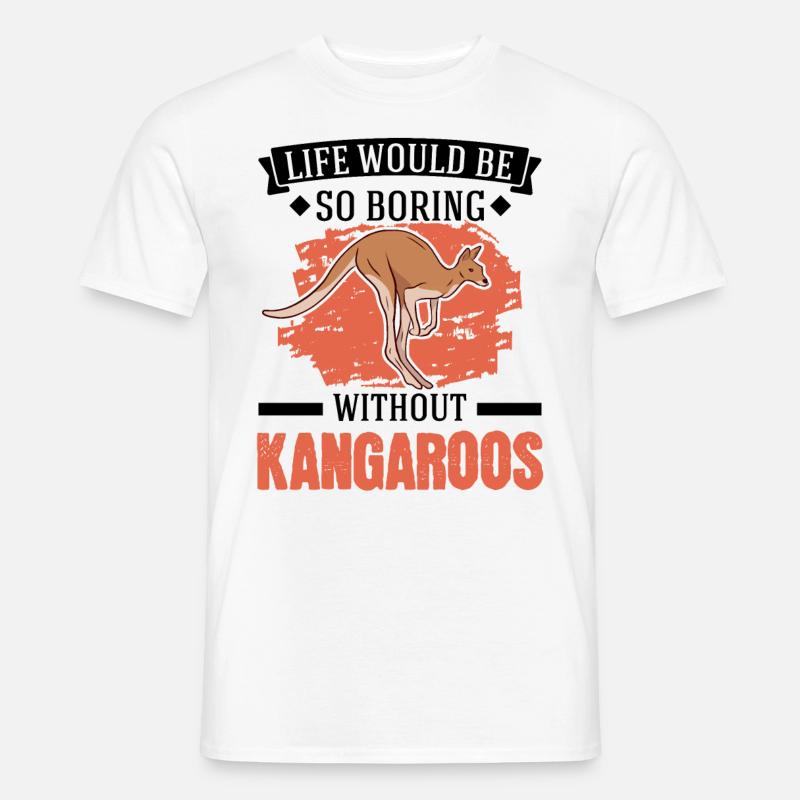 Australisches Känguru Australien Kangaroo - Männer T-Shirt - Weiß