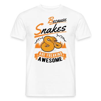 Propriétaires de serpents Amoureux des serpents - T-shirt homme - blanc - Devant - AI Model Male 178 dark (178cm)