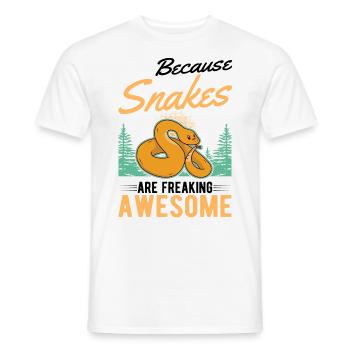 Propriétaires de serpents Amoureux des serpents - T-shirt homme - blanc - Devant - AI Model Male 178 dark (178cm)