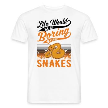 Propriétaires de serpents Amoureux des serpents - T-shirt homme - blanc - Devant - AI Model Male 178 dark (178cm)
