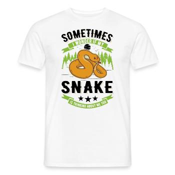 Snake Owner Corn Snake Snake - Men's T-Shirt - white - Front - AI Model Male 178 dark (178cm)