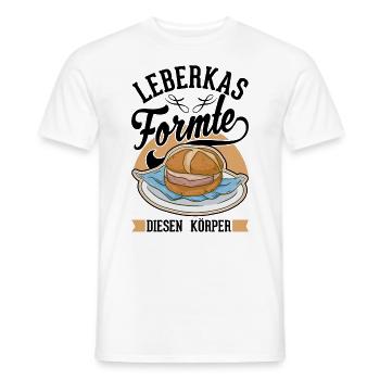 Leberkas formte diesen Körper Leberkäse - Männer T-Shirt - Weiß - Vorne - AI Model Male 178 dark (178cm)