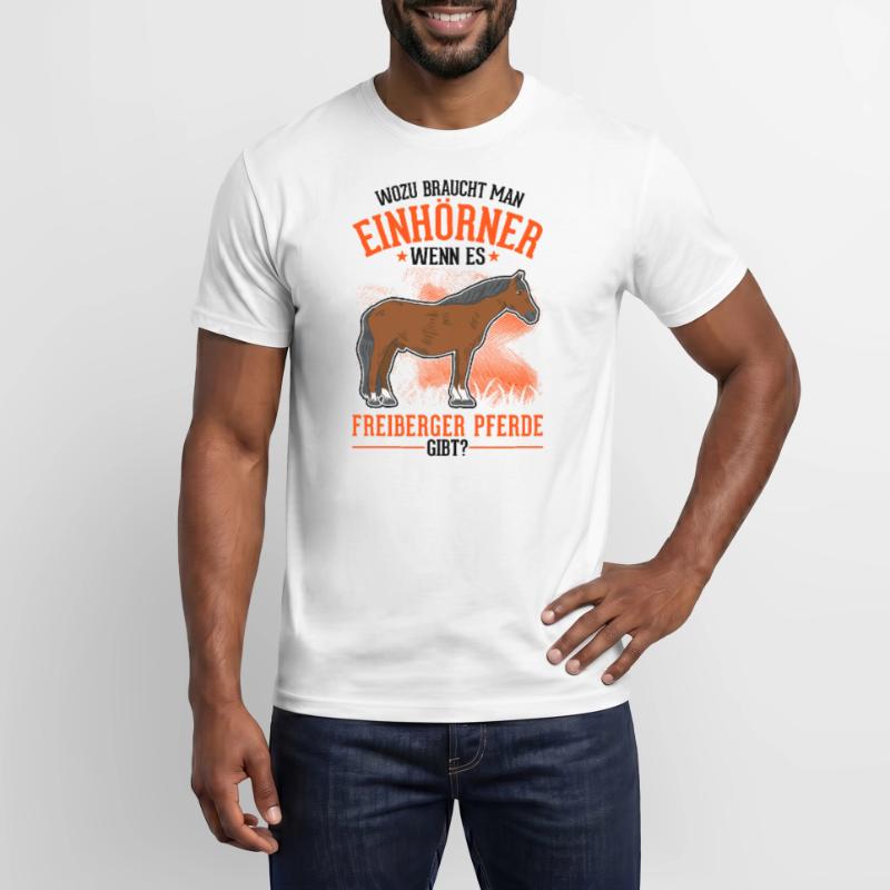 Freiberger Pferd Einhorn Männer T-Shirt