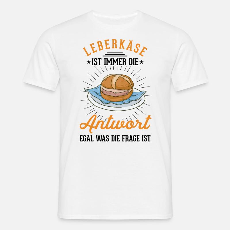 Leberkas Leberkäse Fleischkäse - Männer T-Shirt - Weiß
