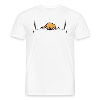 Coati Heartbeat Coati - T-shirt homme - blanc - Devant - AI Model Male 178 dark (178cm)