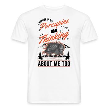 Porc-épic amateur Porc-épic - T-shirt homme - blanc - Devant - AI Model Male 178 dark (178cm)