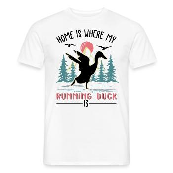 Home is where my runner ducks are - Men's T-Shirt - white - Front - AI Model Male 178 dark (178cm)