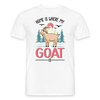 La maison est l’endroit où ma chèvre est éleveuse de chèvres - T-shirt homme - blanc - Devant - AI Model Male 178 dark (178cm)